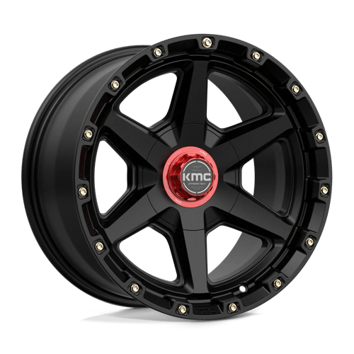 17x9 kmc km101 tempo satin black wheel 6x5.5 bolt pattern 12mm offset