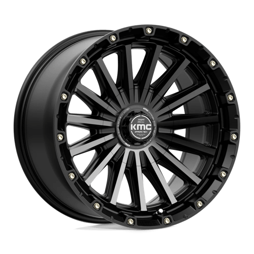17x9 kmc km102 signal satin black w gray tint wheel 6x5.5 bolt pattern 12mm offset