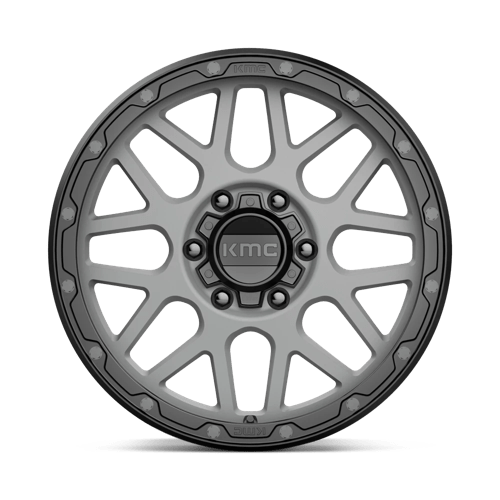18x8 5 kmc km535 grenade off-road matte gray w matte black lip wheel 6x5.5 bolt pattern 35mm offset