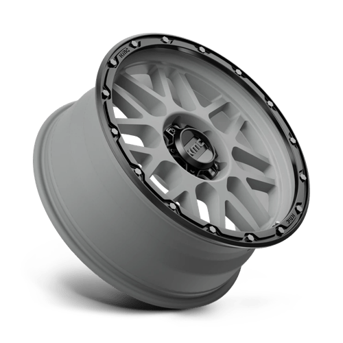 16x8 kmc km535 grenade off-road matte gray w matte black lip wheel 6x5.5 bolt pattern 6mm offset
