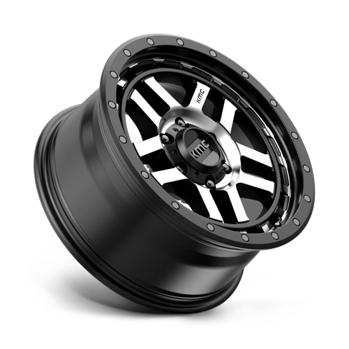17x9 kmc km540 recon satin black machined wheel 6x5.5 bolt pattern 2mm offset