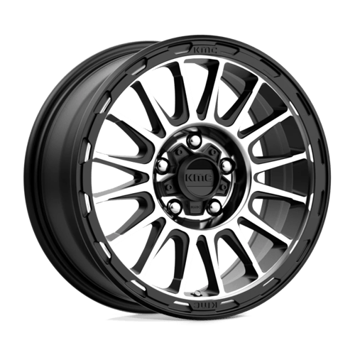 17x8 kmc km542 impact satin black machined wheel 6x5.5 bolt pattern 20mm offset