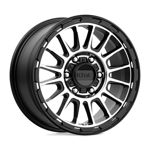 16x8 kmc km542 impact satin black machined wheel 6x5.5 bolt pattern 0mm offset