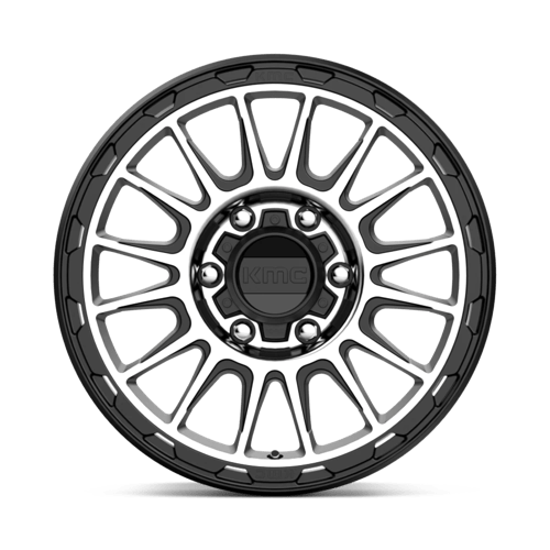 16x8 kmc km542 impact satin black machined wheel 6x5.5 bolt pattern 0mm offset