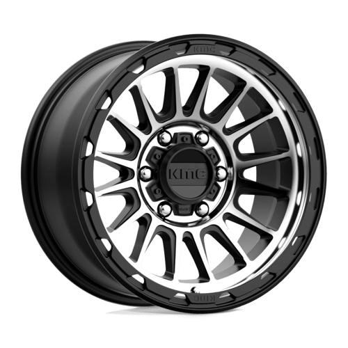17x8 5 kmc km542 impact satin black machined wheel 6x5.5 bolt pattern 0mm offset