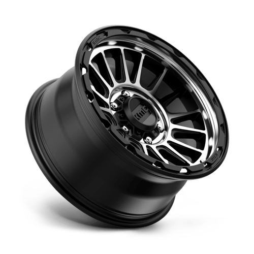 17x8 5 kmc km542 impact satin black machined wheel 6x5.5 bolt pattern 0mm offset
