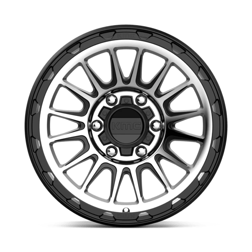 17x8 5 kmc km542 impact satin black machined wheel 6x5.5 bolt pattern 0mm offset