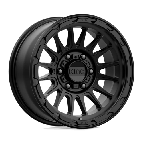 17x8 5 kmc km542 impact satin black wheel 6x5.5 bolt pattern 0mm offset