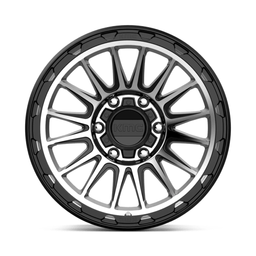 17x9 kmc km542 impact satin black machined wheel 6x5.5 bolt pattern 12mm offset