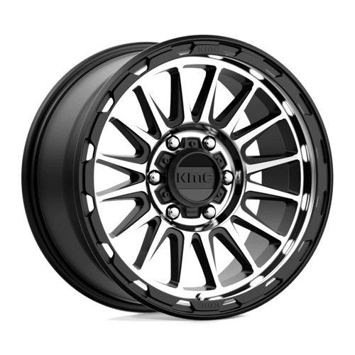 18x9 kmc km542 impact satin black machined wheel 6x5.5 bolt pattern 18mm offset