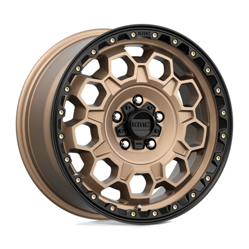 17x9 kmc km545 trek matte bronze w black lip wheel 6x5.5 bolt pattern 12mm offset