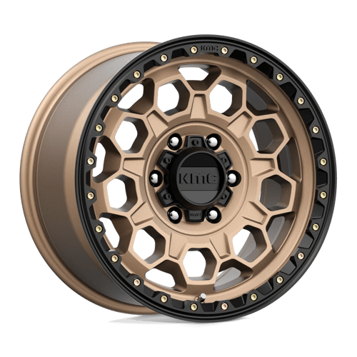 17x9 kmc km545 trek matte bronze w black lip wheel 6x5.5 bolt pattern 18mm offset