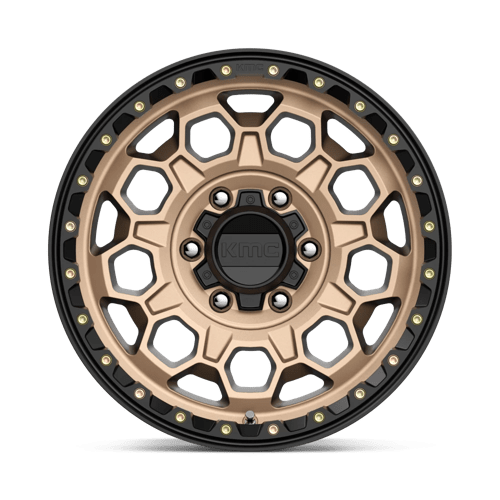 17x9 kmc km545 trek matte bronze w black lip wheel 6x5.5 bolt pattern 18mm offset