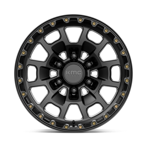 17x8 5 kmc km718 summit satin black wheel 6x5.5 bolt pattern 0mm offset