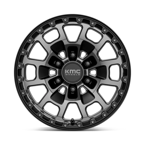 17x8 5 kmc km718 summit satin black w gray tint wheel 6x5.5 bolt pattern 18mm offset