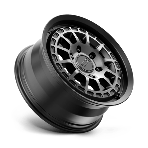 17x8 kmc km719 canyon satin black w gray tint wheel 6x5.5 bolt pattern 35mm offset