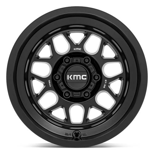 17x9 kmc km725 terra satin black wheel 6x5.5 bolt pattern 38mm offset