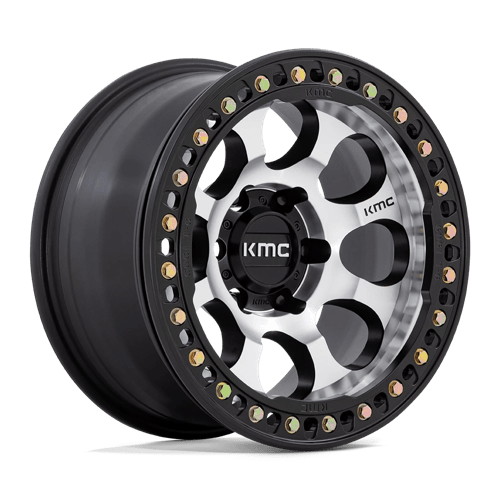 17x9 kmc km237 riot mach satin black window ring beadlock wheel 6x5.5 bolt pattern 12mm offset