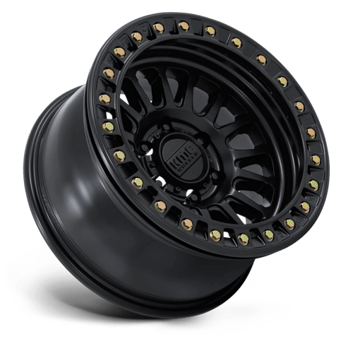 17x9 kmc km239 impact matte black beadlock wheel 6x5.5 bolt pattern 1mm offset