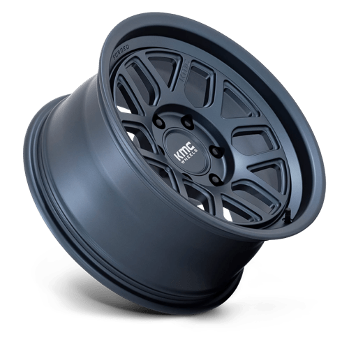 17x8 5 kmc km446 mesa metallic blue wheel 6x5.5 bolt pattern 10mm offset