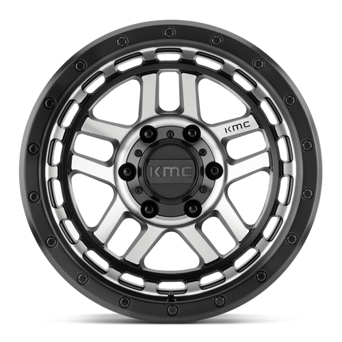 17x9 kmc km540 recon satin black machined wheel 6x5.5 bolt pattern 2mm offset