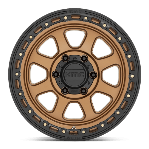 17x9 kmc km548 chase matte bronze w black lip wheel 6x5.5 bolt pattern 0mm offset
