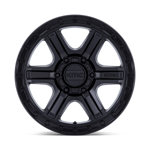 17x8 5 kmc km551 outrun matte black w gloss black lip wheel 6x5.5 bolt pattern 10mm offset