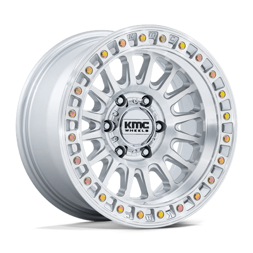 20x9 kmc km552 ims gloss silver w machined face wheel 6x5.5 bolt pattern 0mm offset
