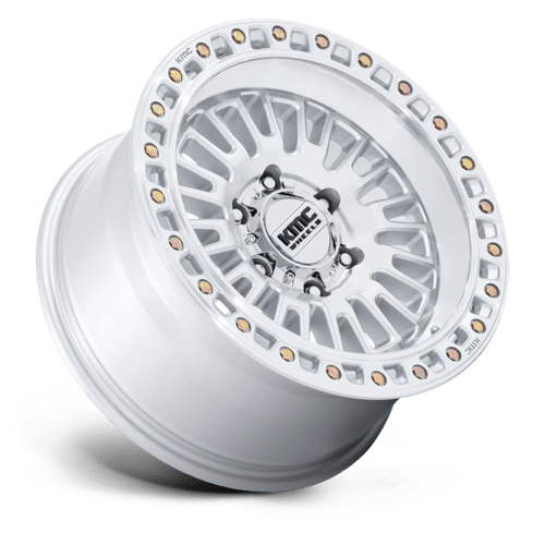 17x8 5 kmc km554 aztec gloss silver w machined face wheel 6x5.5 bolt pattern 25mm offset