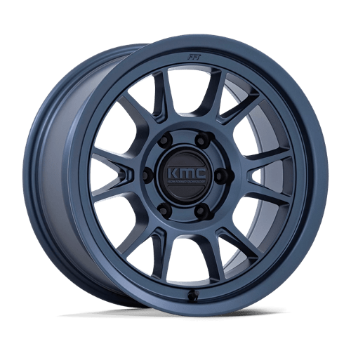 17x8 5 kmc km729 range metallic blue wheel 6x5.5 bolt pattern 10mm offset