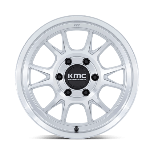 17x8 5 kmc km729 range gloss silver w machined face wheel 6x5.5 bolt pattern 0mm offset