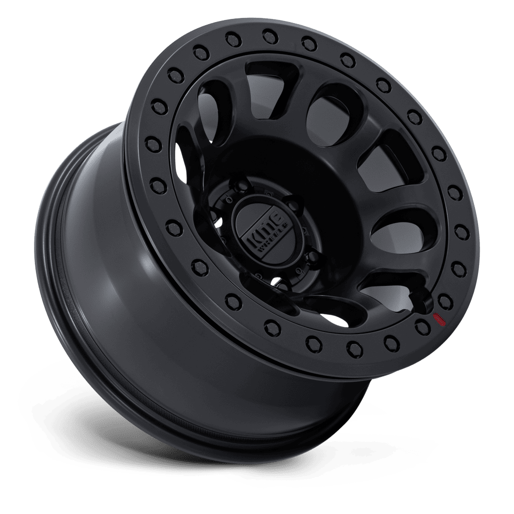 17x9 KMC KM241 E25 Blackout Beadlock Beadlock Wheel 6x5.5 Bolt Pattern +1mm Offset