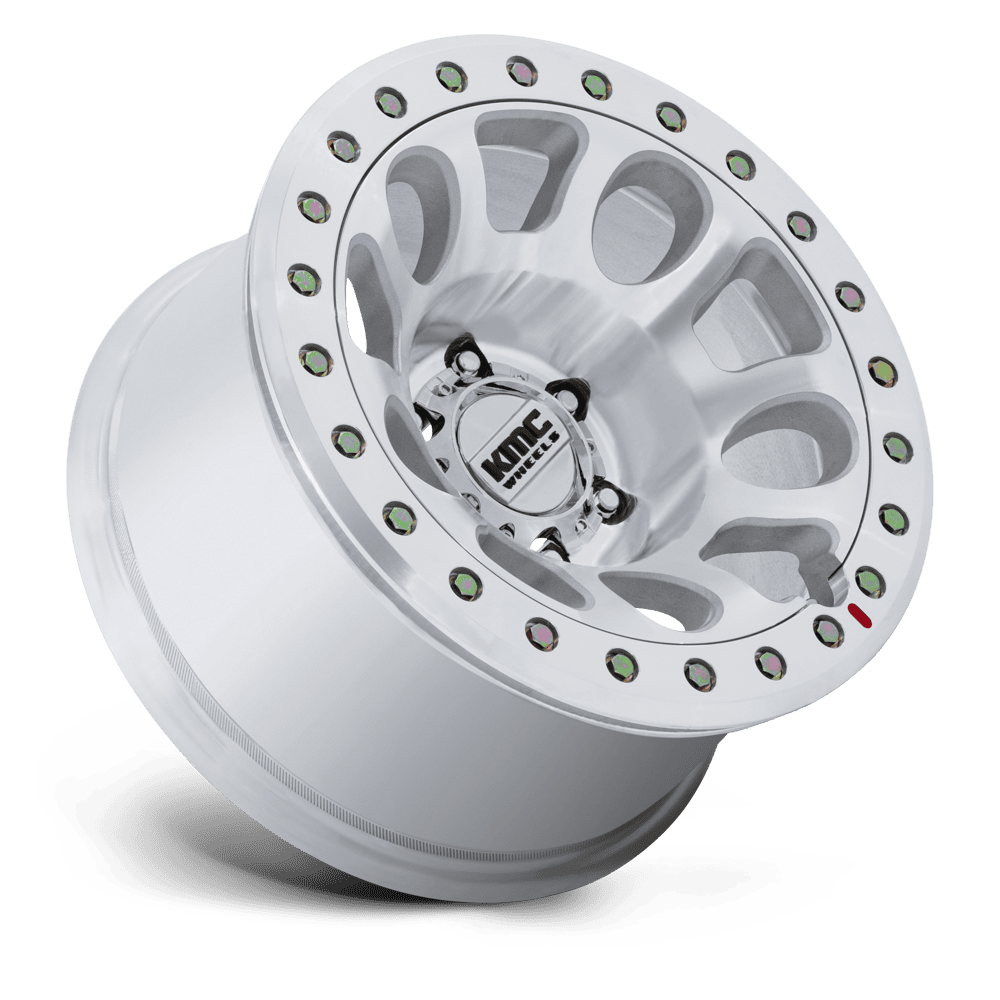 17x9 KMC KM241 E25 Machined Beadlock Beadlock Wheel 6x5.5 Bolt Pattern -12mm Offset