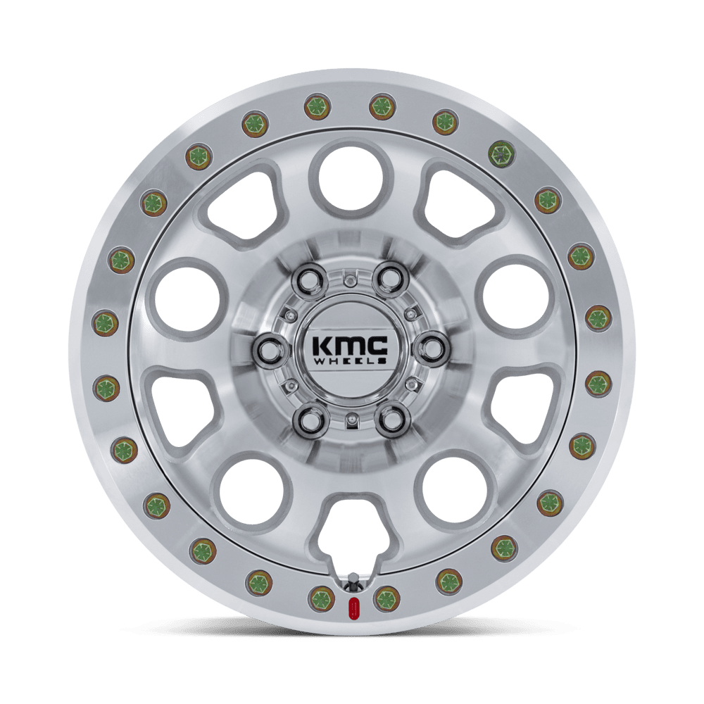 17x9 KMC KM241 E25 Machined Beadlock Beadlock Wheel 6x5.5 Bolt Pattern -12mm Offset