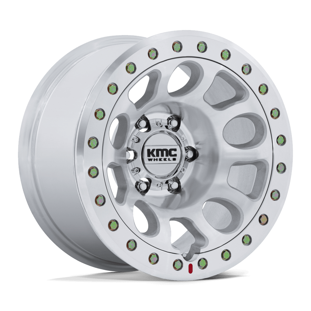 17x9 KMC KM241 E25 Machined Beadlock Beadlock Wheel 6x5.5 Bolt Pattern -12mm Offset