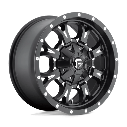 17x9 fuel off-road d517 krank matte black milled wheel 6x5.5 bolt pattern 12mm offset