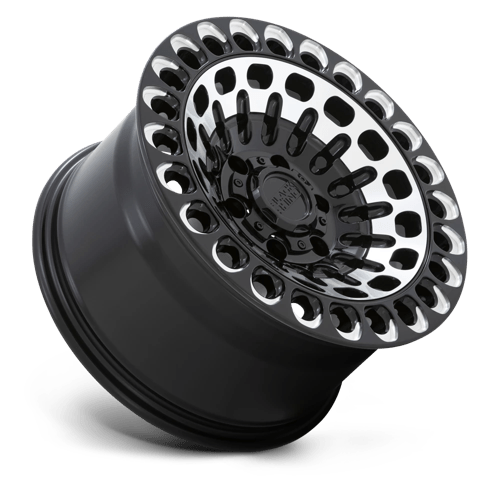 17x9 5 black rhino hard alloys lby labyrinth gloss black w mach face mill wheel 6x5.5 bolt pattern 12mm offset