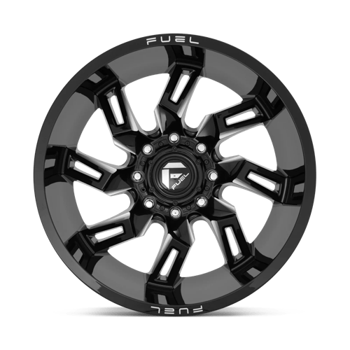 20x9 fuel off-road d747 lockdown gloss black milled wheel 6x5.5 bolt pattern 1mm offset