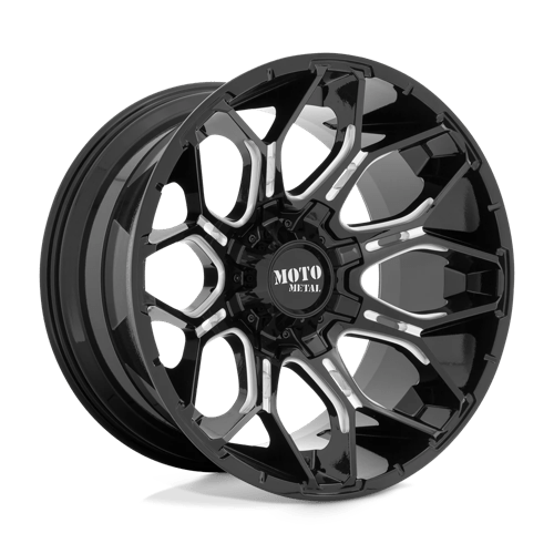 20x10 moto metal mo808 sniper gloss black milled wheel 6x5.5 bolt pattern 18mm offset