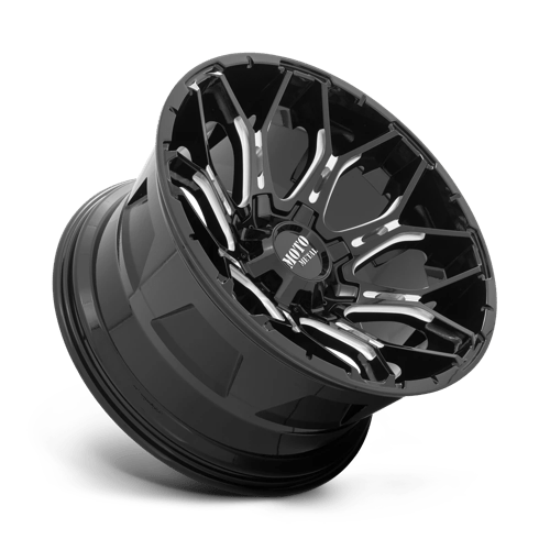 20x9 moto metal mo808 sniper gloss black milled wheel 6x5.5 bolt pattern 0mm offset