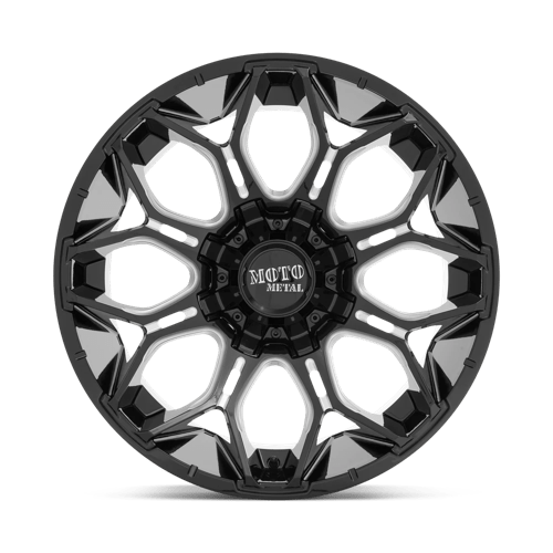 20x9 moto metal mo808 sniper gloss black milled wheel 6x5.5 bolt pattern 0mm offset