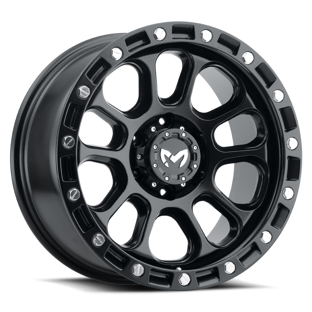 18x9 mkw off-road m204 satin black wheel 6x5.5 bolt pattern 1mm offset