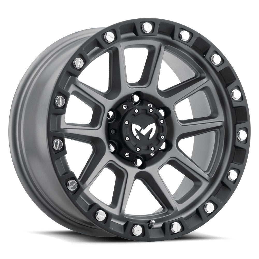 17x8.5 MKW Off-Road M205 Matte Grey Wheel 6x5.5 Bolt Pattern 0mm Offset