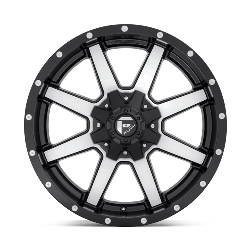 20x10 fuel off-road d537 maverick matte black machined wheel 6x5.5 bolt pattern 18mm offset