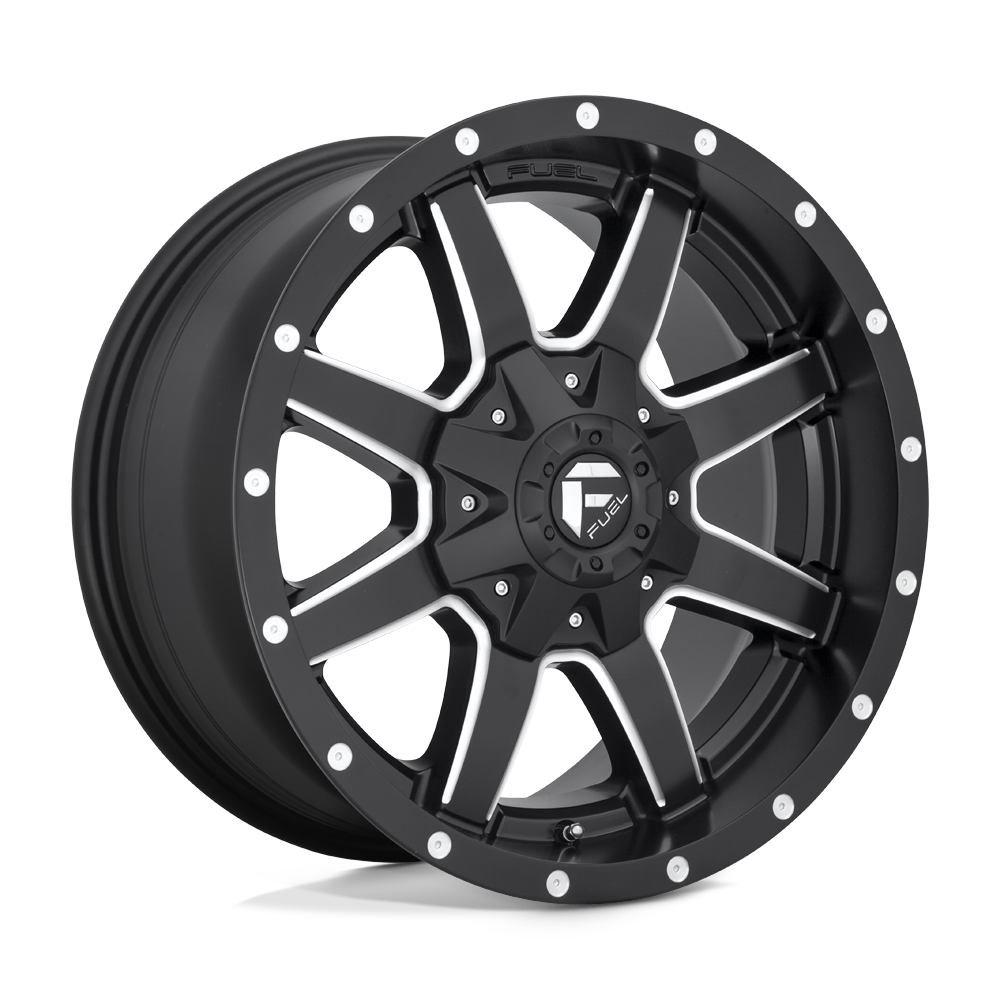 18x9 Fuel D538 Maverick Black Milled Wheel 6x5.5 Bolt Pattern 13 Offset