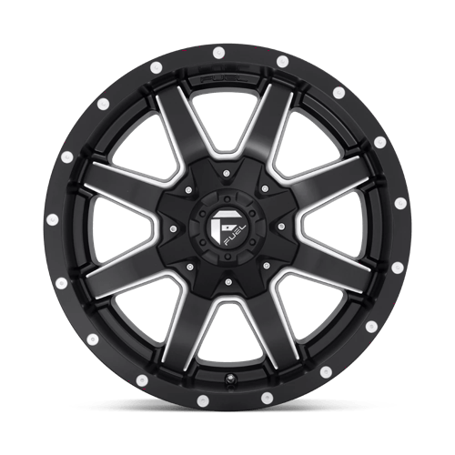 20x9 fuel off-road d538 maverick matte black milled wheel 6x5.5 bolt pattern 19mm offset