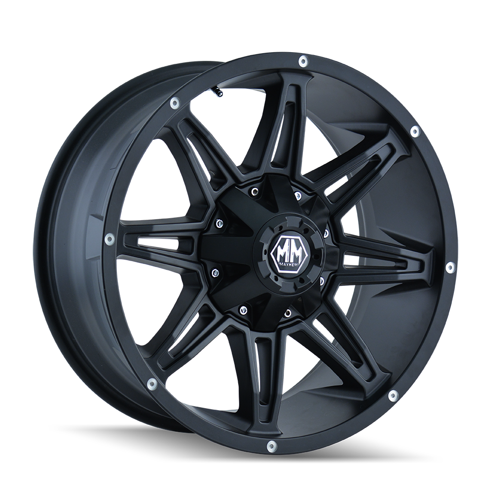 20x9 mayhem rampage matte black wheel 6x5.5 bolt pattern 11mm offset