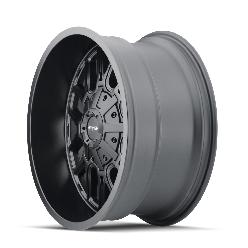 18x9 mayhem cogent matte black wheel 6x5.5 bolt pattern 0mm offset