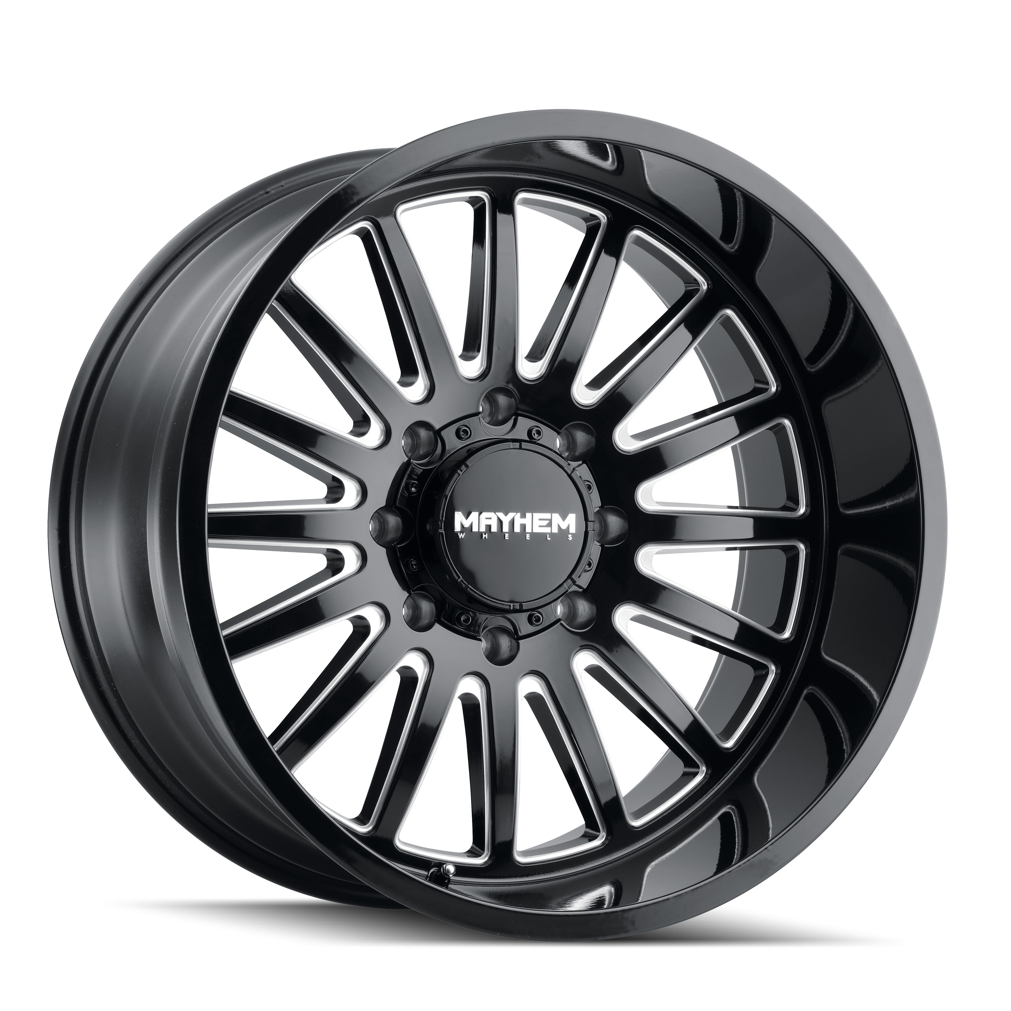 20x10 mayhem utopia gloss black milled wheel 6x5.5 bolt pattern 19mm offset
