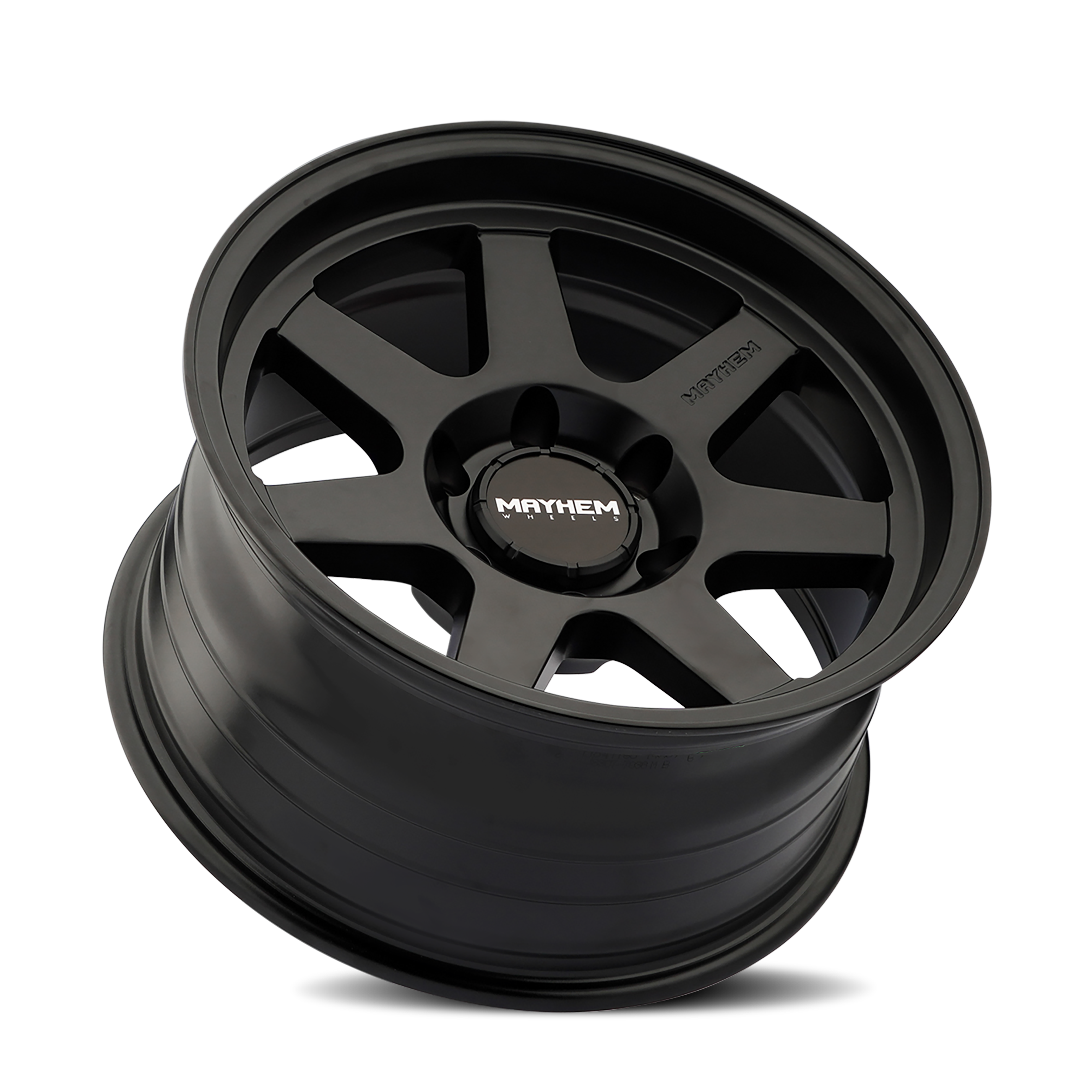 17x9 mayhem convoy satin black wheel 6x5.5 bolt pattern 6mm offset